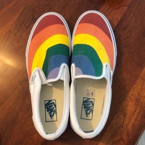 Rainbow Vans. New worn once. Size 10.5 women’s.